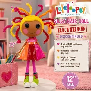 Lalaloopsy Silly Hair 12" Doll Retired Discontinued MGA Bendable Hair Toy 2010
